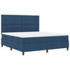vidaXL Boxspringbett mit Matratze mit Kopfteil Blau 180 x 200 cm Stoff
