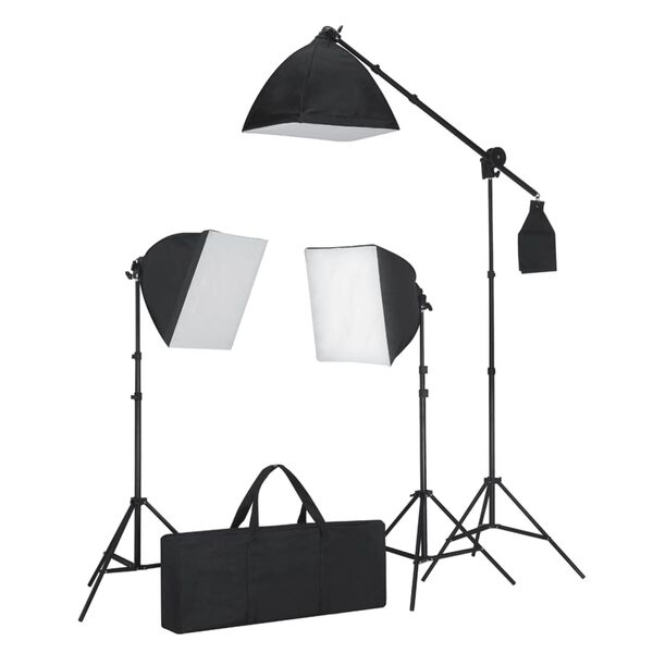 vidaXL Fotostudio-Set mit Softbox-Leuchten und Hintergrund