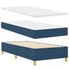vidaXL Boxspringbett mit Matratze mit Kopfteil Blau 100 x 200 cm Stoff