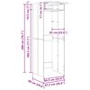 vidaXL Waschmaschinen-Schrank Beton 67,5 x 68 x 200 cm Holzwerkstoff