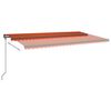 vidaXL Markise Manuell Einziehbar mit LED 6x3 m Orange und Braun