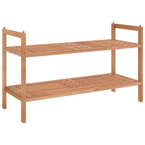 vidaXL Schuhregal 69x27x41 cm Massivholz Nussbaum