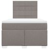 vidaXL Boxspringbett mit Matratze Taupe 120x190 cm Stoff