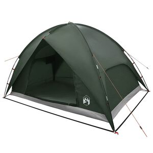 vidaXL Campingzelt mit Regenhaube wasserdicht 4 Personen Olivegr&uuml;n