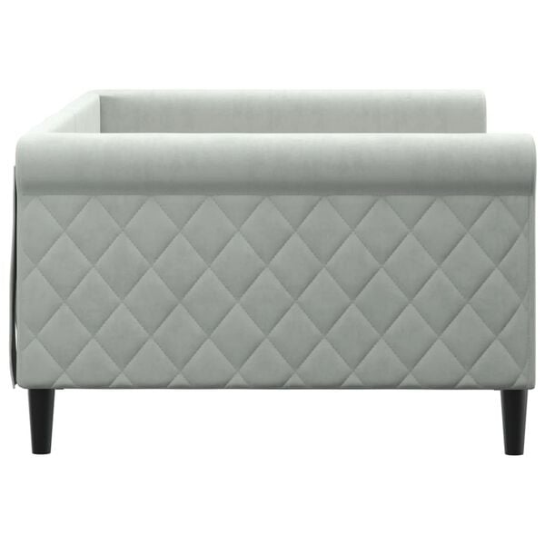vidaXL Tagesbett Hellgrau 100x200 cm Samt