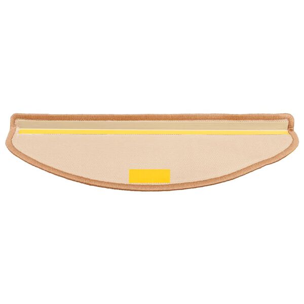 vidaXL Treppenmatten Selbstklebend 15 Stk. Beige 65x21x4 cm