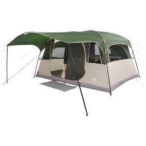 vidaXL Tunnelzelt 6 Personen Gr&uuml;n Polyester und Stahl