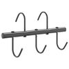 vidaXL Trensenhalter mit 5 Drehhaken Schwarz Stahl