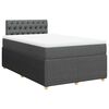 vidaXL Boxspringbett mit Matratze Dunkelgrau 120x190 cm Stoff