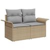 vidaXL Garten-Sofa-Set mit Kissen mit Kissen 11 pcs Beige und Hellgrau