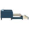vidaXL Tagesbett Ausziehbar mit Schubladen Blau 90x200 cm Samt