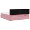 vidaXL Ottoman-Bett mit Matratzen & LEDs Rosa 160x200 cm Samt