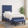 vidaXL Boxspringbett mit Matratze Blau 80x200 cm Stoff