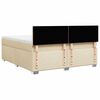 vidaXL Boxspringbett mit Matratze Creme 180x200 cm Stoff