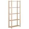 vidaXL Lagerregal mit 5 B&ouml;den 80x28,5x170 cm Massivholz Kiefer