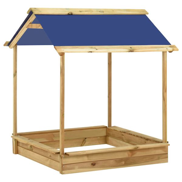 vidaXL Garten-Spielhaus mit Sandkasten 128x120x145 cm Kiefernholz