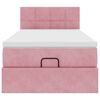 vidaXL Ottoman-Bett mit Matratze Rosa 80x200 cm Samt