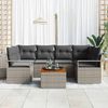 vidaXL Garten-Sofa-Set 7 pcs Grau
