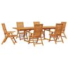 vidaXL Garten Essgruppe 7 pcs Braun Massivholz Akazie