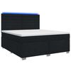 vidaXL Boxspringbett mit Matratze Schwarz 180 x 200 cm Stoff