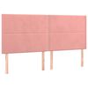 vidaXL Boxspringbett mit Matratze Rosa 180x200 cm Samt