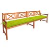 vidaXL Gartenbank mit Auflagen 240 cm Massivholz Akazie