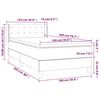 vidaXL Boxspringbett mit Matratze Dunkelblau 100x200 cm Samt