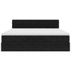 vidaXL Ottoman-Bett mit Matratze Schwarz 180x200 cm Samt