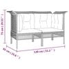 vidaXL Garten-Ecksofas mit Kissen 2 Stk. Grau Poly Rattan