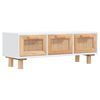 vidaXL Couchtisch Wei&szlig; 80x40x30 cm Holzwerkstoff & Massivholz Kiefer