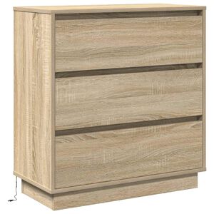 vidaXL Nachttisch Sonoma-Eiche 71 x 34,5 x 75 cm Holzwerkstoff