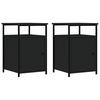 vidaXL Nachttische 2 Stk. Schwarz 40x42x60 cm Holzwerkstoff