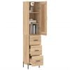 vidaXL Highboard Sonoma-Eiche 34,5x34x180 cm Holzwerkstoff