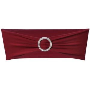 vidaXL 25-tlg. Stretch-Stuhlb&auml;nder mit Diamant-Schnalle Bordeaux