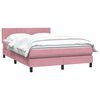vidaXL Boxspringbett mit Matratze Rosa 160x210 cm Samt