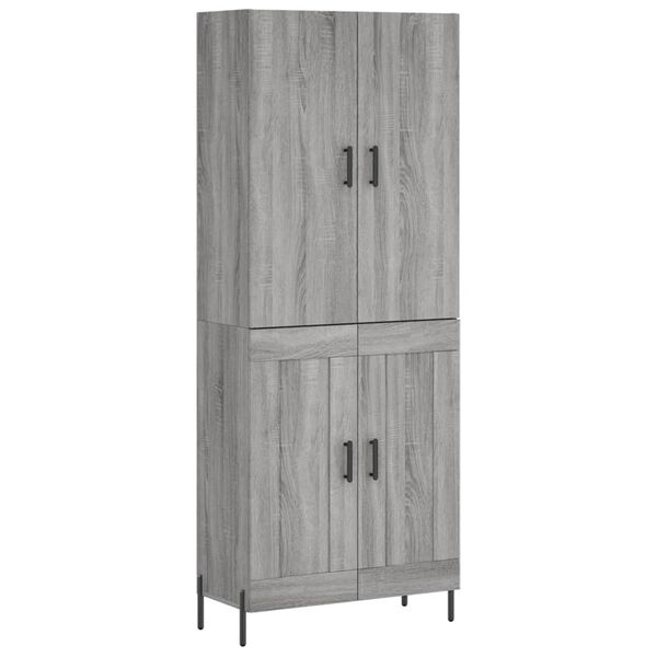 vidaXL Highboard Grau Sonoma 69,5x34x180 cm Holzwerkstoff