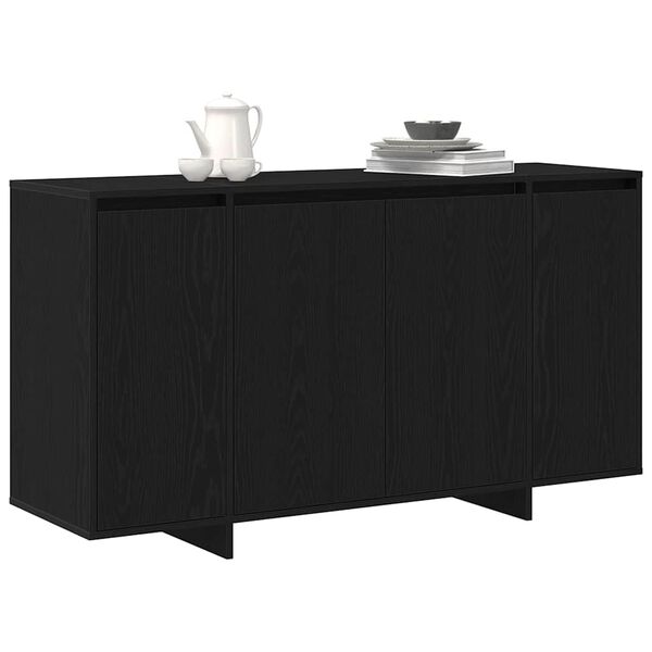 vidaXL Sideboard Schwarz Eichen-Optik 135 x 41 x 75 cm Holzwerkstoff
