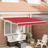 vidaXL Einziehbare Markise Rot 350 x 250 cm Stoff