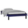 vidaXL Massivholzbett mit LEDs Schwarz 75x190 cm