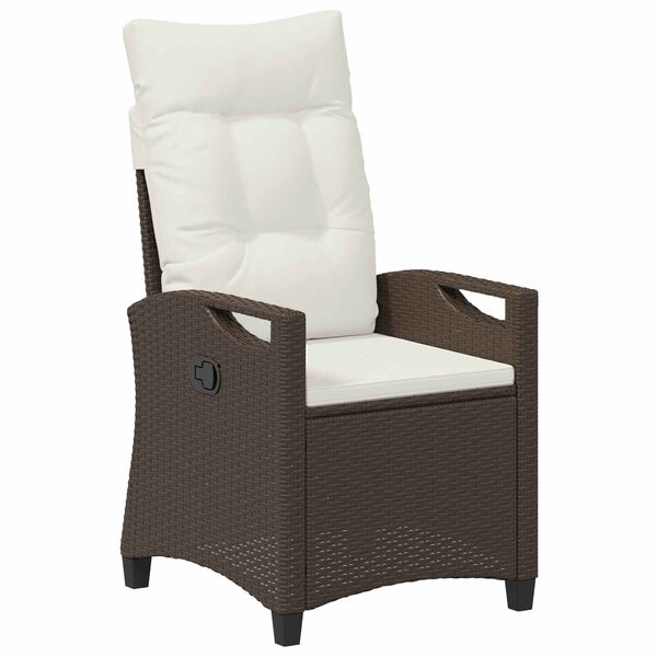 vidaXL Gartenstuhl 2 pcs Braun und Creme 56 x 60 x 112 cm