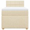 vidaXL Boxspringbett mit Matratze Creme 90x190 cm Stoff