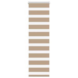 vidaXL Doppelrollo Sandbraun 40x100 cm Stoffbreite 35,9 cm Polyester