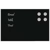 vidaXL Magnettafel Wandmontage Schwarz 40x30 cm Hartglas