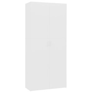 vidaXL Schuhschrank Wei&szlig; 80x35,5x180 cm Holzwerkstoff