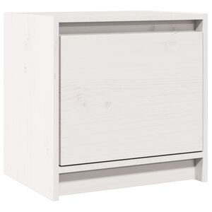 vidaXL Nachtschrank Wei&szlig; 40x30,5x40 cm Massivholz Kiefer