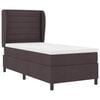 vidaXL Boxspringbett mit Matratze Dunkelbraun 90 x 190 cm Stoff