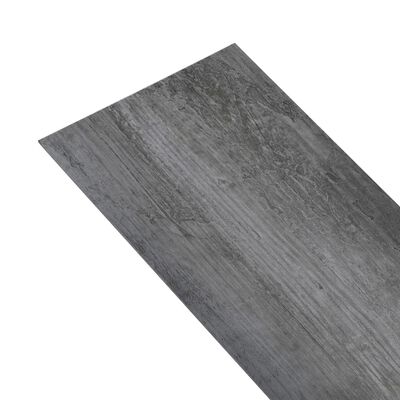 vidaXL PVC-Fliesen Nicht Selbstklebend 4,46 m² 3 mm Glänzend Grau