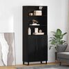 vidaXL Highboard Schwarz Eichen-Optik 69,5 x 34 x 180 cm Holzwerkstoff