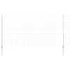 vidaXL Zaun mit Pfosten Silber 1,2 x 25 m Stahl