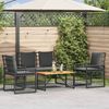 vidaXL Gartenm&ouml;bel Set 4 pcs Schwarz und Dunkelgrau